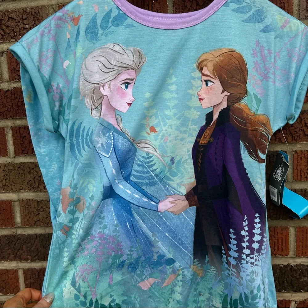 Disney Frozen 2 Elsa and Anna Shirt and Pants Girl’s Pajama Set